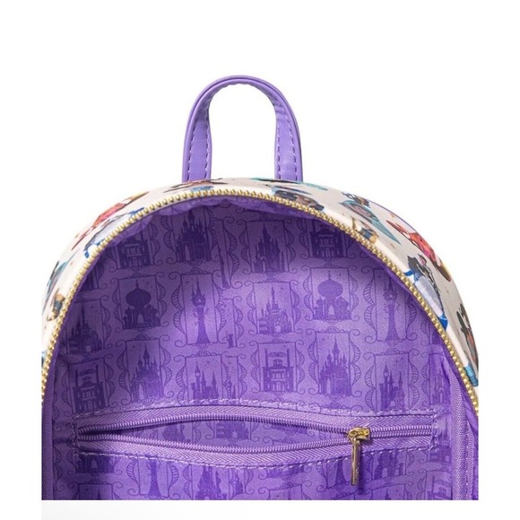 Loungefly Disney Princesses Dress Mini Backpack Jasmine Mulan Aurora Moana NEW - Picture 7 of 15